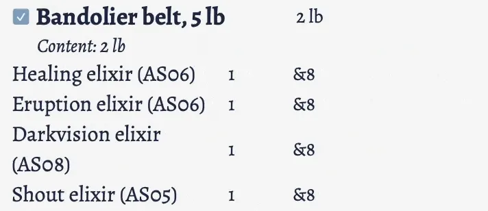 An elixir having its Alchemy Strength reduced.