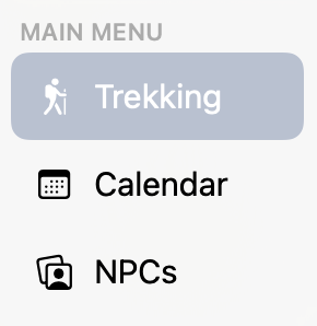Closeup of the top of the sidebar.
