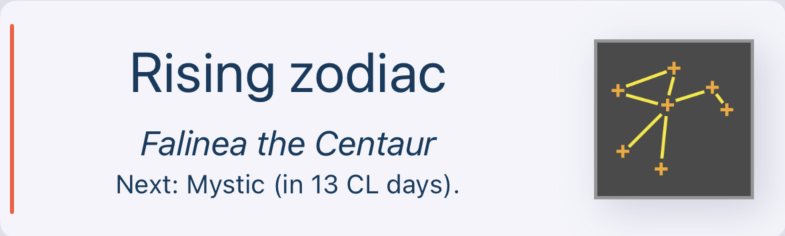 The rising zodiac